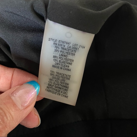 Ellie Tahari Little Black Dress LBD Midi Sheath - Picture 7 of 10